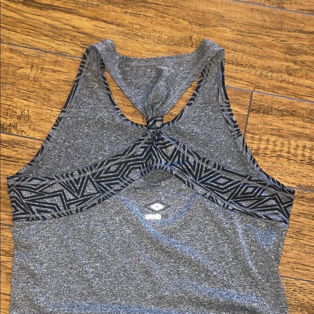 Umbro Girls Sz 12 Athletic Tank Top Geometric Print Racerback Soccer Sport - Picture 8 of 8